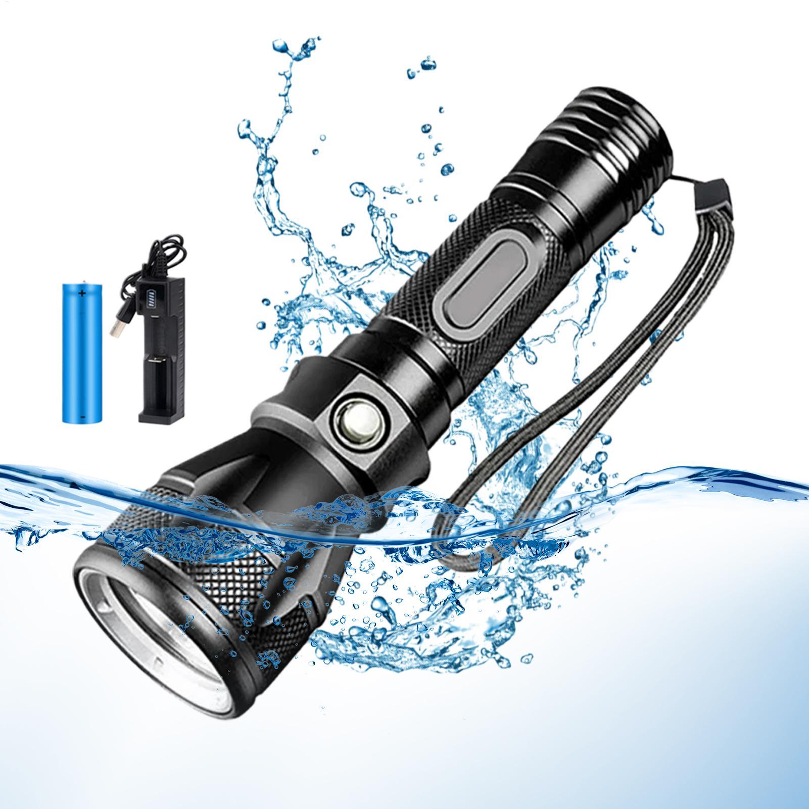 Aquatic Diving - Lampe de plongée LED rechargeable puissante