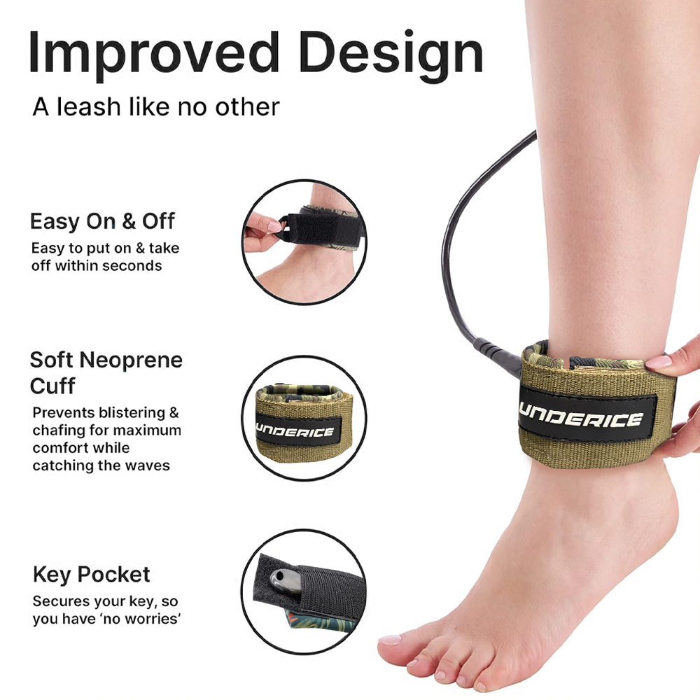 Laisse de planche à surf UICE  - Surfboard Leash Ankle avis et prix